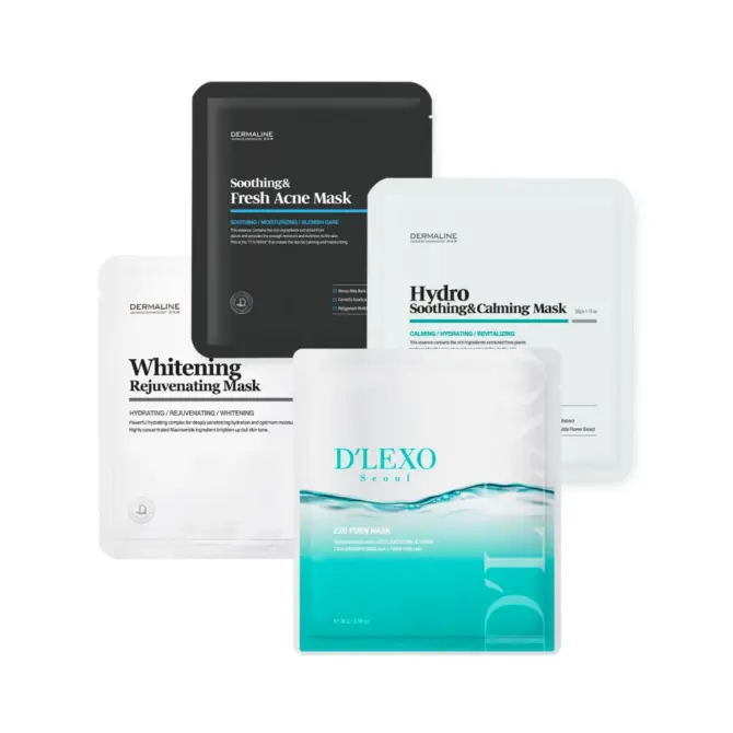 Sada 4 hydratačních masek Dermaline